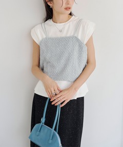 美品　Plage    SEEALL/シーオール ニットキャミソール グレーB plage ニット 【SEEALL/シーオール】KNIT トップ : ZOZOTOWN