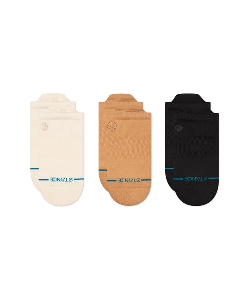 STANCE（スタンス）の「【STANCE/スタンス】スニーカーソックス3足セット / ギフトにも最適！ /　ICON LOW TAB 3 PACK（ソックス/靴下・メンズ・ブラック×ブラック/ブラック/ホワイト系その他/ホワイト/ピンク・LARGE/SMALL）」の2枚目の写真