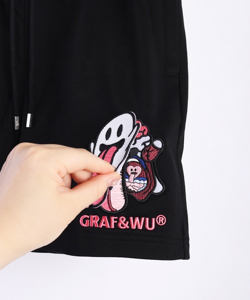 GRAF&WU(グラフアンドユー)の「GRAF&WU グラフアンドウー ベルクロアナトミー ショートパンツ シュール(その他パンツ・メンズ・ブラック/オートミール・M/L)」の4枚目の写真