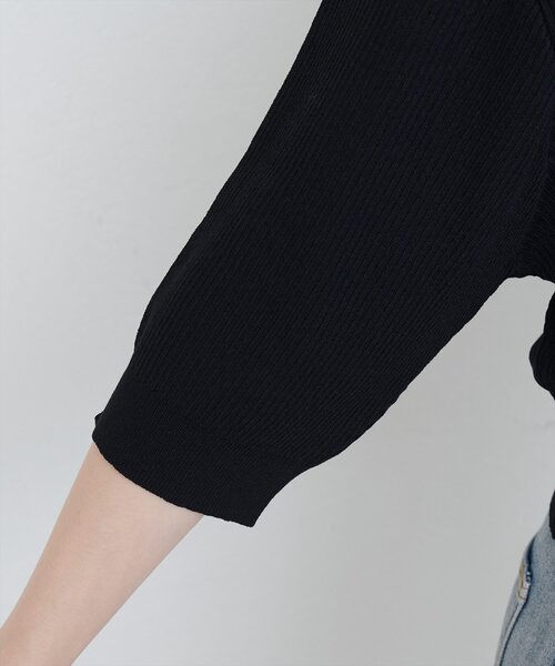 natural couture（ナチュラルクチュール）の「多釦片畦編みカーデ（カーディガン/ボレロ・レディース・オフホワイト/レッド/ブラック/サックスブルー・FREE）」の22枚目の写真