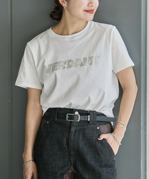 Tシャツ/カットソー（シルバー/銀色系・前面プリント