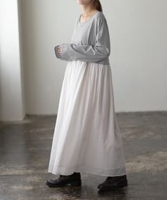 ワンピース Docking Knit Balloon Dress herlipto Docking Knit Balloon Dress（ワンピース）｜Her lip to（ハー