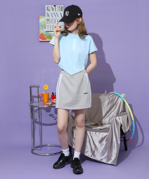 NERDY(ノルディ)の「ボールドNYミニスカート(スカート・レディース・グレー/ピンク・M/SS/S)」の7枚目の写真