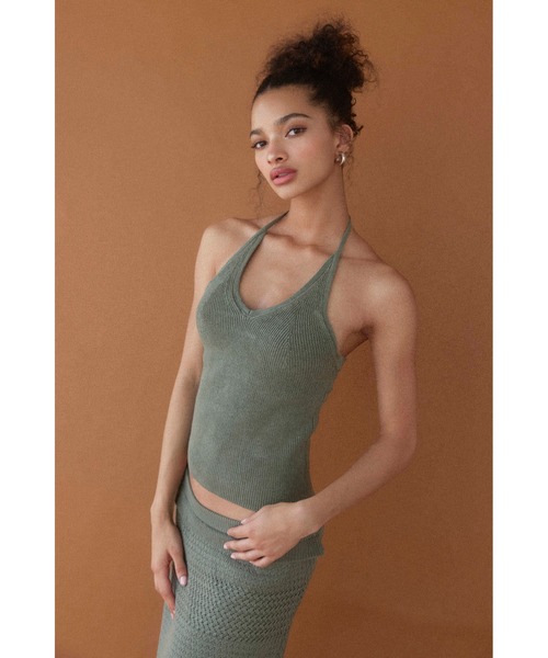 アリシアスタン　キャミソール セール】Halter Neck Knit Top /ホルダーネックニットキャミ