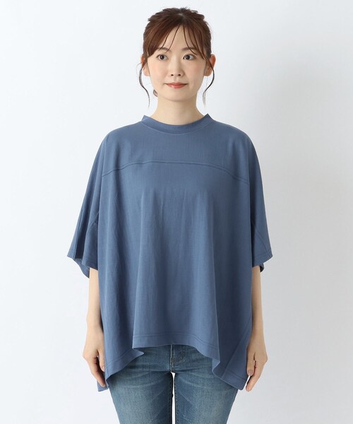 one'sterrace(ワンズテラス)の「接触冷感 切替ドルマンプルオーバー(Tシャツ/カットソー・レディース・ベージュ系その他7/ブラック系8/ブルー系その他7・02)」の18枚目の写真