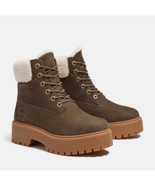 Timberland（ティンバーランド）の「ストーン ストリート ウォームラインド ウォータープルーフ ブーツ レディース（ブーツ・レディース・ダークブラウン・22.5cm/23.0cm/23.5cm/24.0cm/24.5cm/25.0cm/25.5cm）」の2枚目の写真