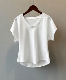 Uネックカットソー 韓国風 半袖Tシャツ【ゆうパケット】 韓国」に該当するTシャツ/カットソー（Uネック）ファッション