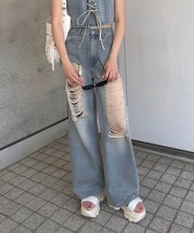 mline ヴィンテージフレアデニム セール】[mline]ヴィンテージフレアデニム（デニムパンツ