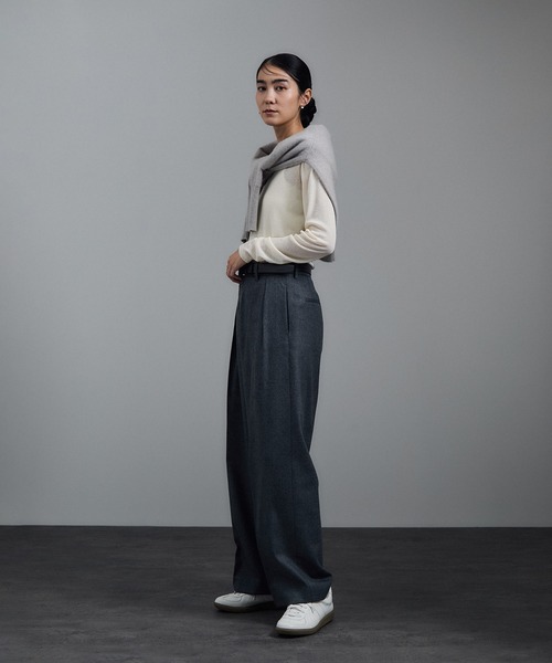 SALON adam et rope'（サロン アダム エ ロペ）の「【WEB限定】シアーウールロングスリーブブルオーバー（Tシャツ/カットソー・レディース・オフホワイト/ブラウン/ブラック・FREE）」の10枚目の写真