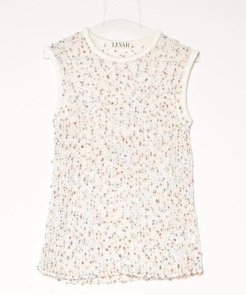 SHIPS（シップス）の「LEVAR:PEBBLE GRAIN KNIT VEST（ベスト・レディース・ナチュラル/ライトグリーン・ONE SIZE）」の2枚目の写真