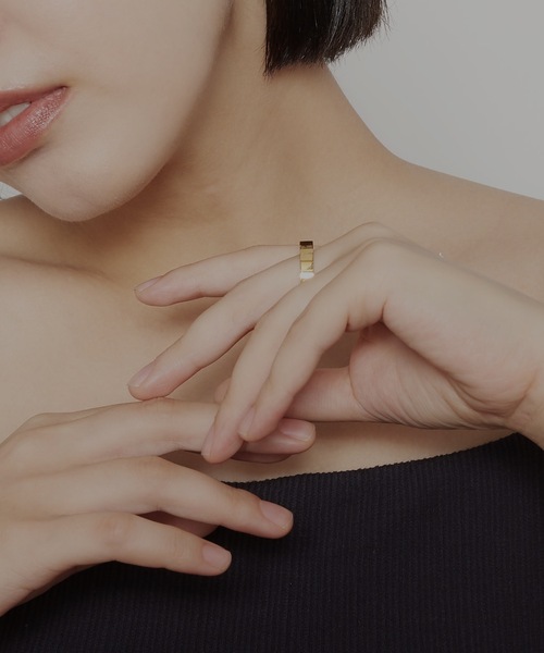 AKEL(アケル)の「【AKEL】アケル/ バックルリング / 金属アレルギー対応リング(サージカルステンレス)(リング・レディース・シルバー/ゴールド・#14/#18/#16)」の2枚目の写真
