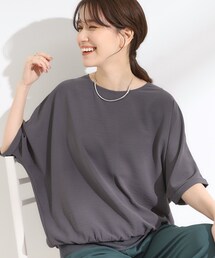 DRESKIP | 【洗濯後しわになりにくい】さらっとタッチの 5分袖ドルマンブラウス(シャツ/ブラウス)