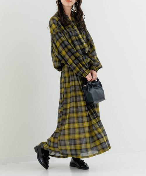refinedworks(リファインドワークス)の「【refinedworks】秋の先取り チェック柄 シャツ(シャツ/ブラウス・レディース・グレー/イエロー/グリーン・FREE)」の10枚目の写真