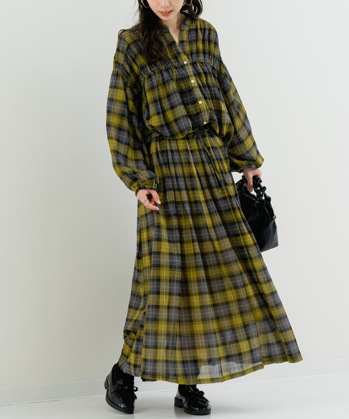 refinedworks(リファインドワークス)の「【refinedworks】秋の先取り チェック柄 シャツ(シャツ/ブラウス・レディース・グレー/イエロー/グリーン・FREE)」の11枚目の写真