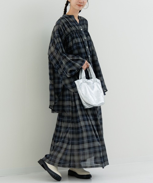 refinedworks(リファインドワークス)の「【refinedworks】秋の先取り チェック柄 シャツ(シャツ/ブラウス・レディース・グレー/イエロー/グリーン・FREE)」の15枚目の写真