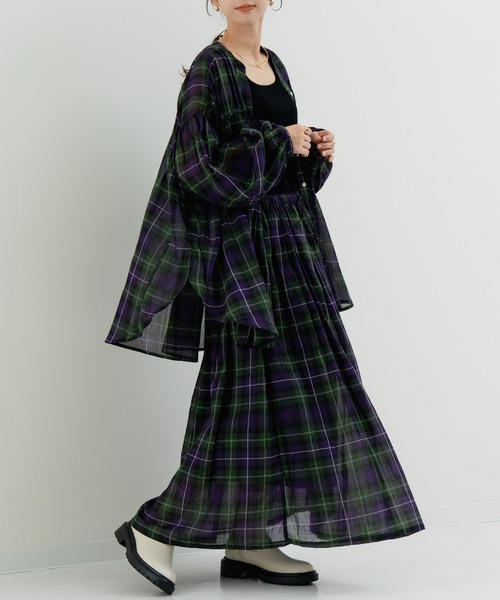 refinedworks(リファインドワークス)の「【refinedworks】秋の先取り チェック柄 シャツ(シャツ/ブラウス・レディース・グレー/イエロー/グリーン・FREE)」の20枚目の写真