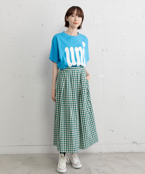 POU DOU DOU（プードゥドゥ）の「ギンガムチェックタックスカート（スカート・レディース・ブラック/グリーン・M）」の10枚目の写真