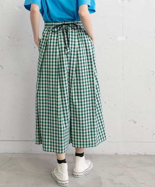 POU DOU DOU（プードゥドゥ）の「ギンガムチェックタックスカート（スカート・レディース・ブラック/グリーン・M）」の17枚目の写真