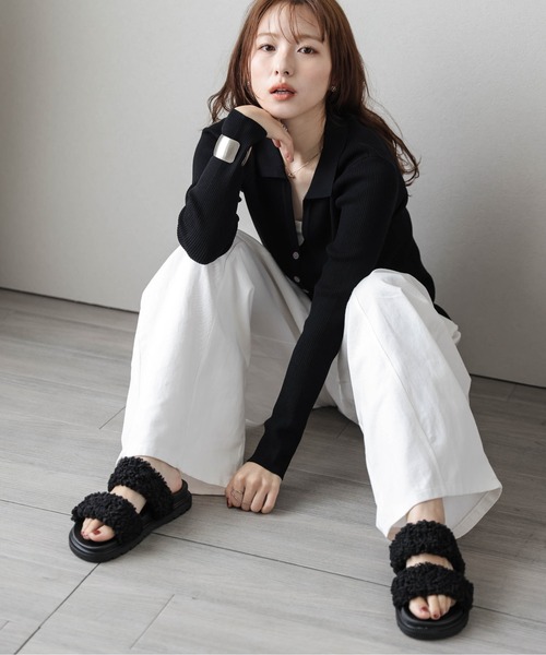 【定価15万】MIUMIU MONTONEBRISE ボア サンダル 23cm セール】テディボアサンダル（サンダル）｜AMELY（エミリー）の