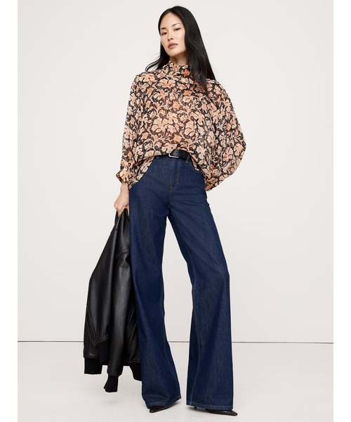 Banana Republic(バナナリパブリック)の「ルレックス ストライプ リバース ウエスタンシャツ(シャツ/ブラウス・レディース・ブラウン系その他・XS/M/L/S)」の2枚目の写真