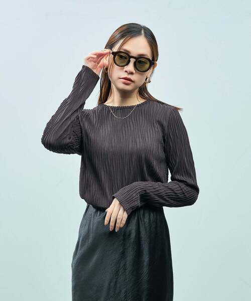 UNITED ARROWS（ユナイテッドアローズ）の「Zoff｜UNITED ARROWS｜ウェリントン型 サングラス [Luxe] クラウンパント 太縁 紫外線対策 UVカット ユニセックス ユナイテッドアローズ（サングラス・レディース・クリア/ブラック/ブラウン系その他5・FREE）」の7枚目の写真