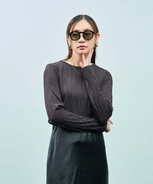 UNITED ARROWS（ユナイテッドアローズ）の「Zoff｜UNITED ARROWS｜ウェリントン型 サングラス [Luxe] クラウンパント 太縁 紫外線対策 UVカット ユニセックス ユナイテッドアローズ（サングラス・レディース・クリア/ブラック/ブラウン系その他5・FREE）」の5枚目の写真