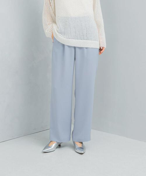 URBAN RESEARCH ROSSO WOMEN（アーバンリサーチ　ロッソ）の「ストレッチジョーゼットイージーパンツ（その他パンツ・レディース・ブルー系その他/アイボリー・36/38）」の2枚目の写真