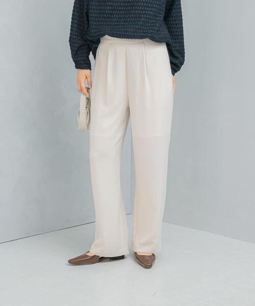 URBAN RESEARCH ROSSO WOMEN（アーバンリサーチ　ロッソ）の「ストレッチジョーゼットイージーパンツ（その他パンツ・レディース・ブルー系その他/アイボリー・36/38）」の3枚目の写真