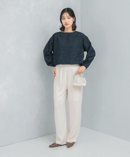 URBAN RESEARCH ROSSO WOMEN（アーバンリサーチ　ロッソ）の「ストレッチジョーゼットイージーパンツ（その他パンツ・レディース・ブルー系その他/アイボリー・36/38）」の4枚目の写真
