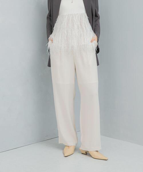 URBAN RESEARCH ROSSO WOMEN（アーバンリサーチ　ロッソ）の「ストレッチジョーゼットイージーパンツ（その他パンツ・レディース・ブルー系その他/アイボリー・36/38）」の5枚目の写真