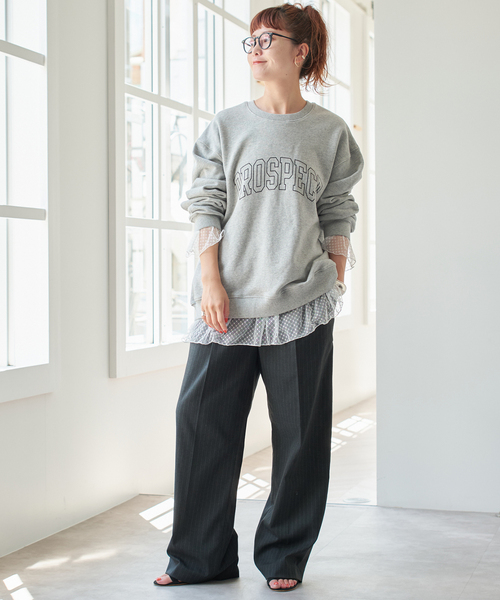 Spick & Span（スピックアンドスパン）の「チュールドットチュニックプルオーバー（Tシャツ/カットソー・レディース・ホワイト/ブラック・FREE）」の4枚目の写真