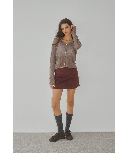 Embroidery Mini Skirt /スエードミニスカート(スカート Embroidery Mini Skirt /スエードミニスカート(スカート