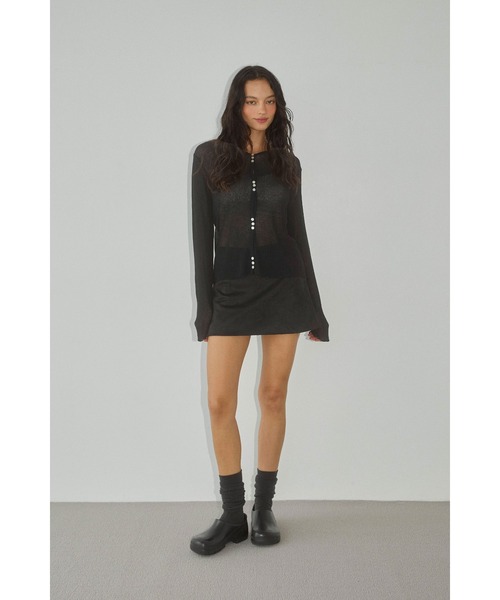 ALEXIA STAM（アリシアスタン）の「Embroidery Mini Skirt /スエードミニスカート（スカート・レディース・ブラック/ブラウン/バーガンディー・S/M）」の5枚目の写真