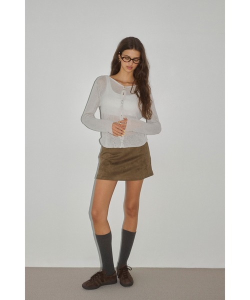 ALEXIA STAM（アリシアスタン）の「Embroidery Mini Skirt /スエードミニスカート（スカート・レディース・ブラック/ブラウン/バーガンディー・S/M）」の12枚目の写真