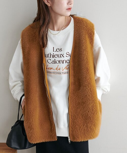人気カラー再販決定!/ユニセックス】ミンクライクファーベスト 人気カラー再販決定!/ユニセックス】ミンクライクファーベスト