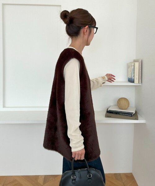 ユニセックス】ミンクライクファーベスト（ベスト）｜DISCOAT（ディス