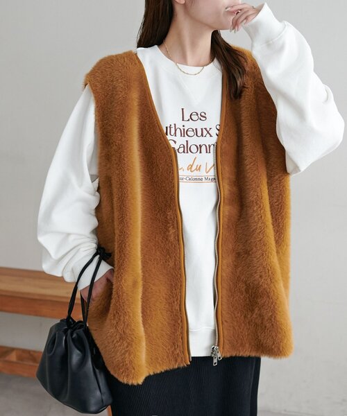 ユニセックス】ミンクライクファーベスト（ベスト）｜DISCOAT（ディス