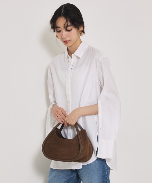 qualite(カリテ)の「袖スリットレギュラーシャツ/オフィスカジュアル(シャツ/ブラウス・レディース・ブラウン/サックスブルー/オフホワイト・フリー)」の22枚目の写真