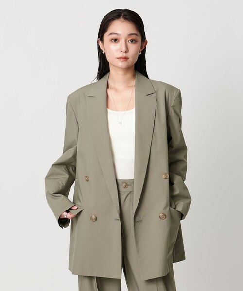 MARW UNITED ARROWS（マルゥ ユナイテッドアローズ）の「＜MARW UNITED ARROWS＞4B ダブル テーラード ジャケット（テーラードジャケット・レディース・オリーブ/ダークグレー・36/38）」の2枚目の写真