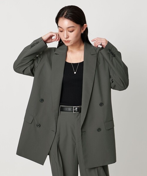 MARW UNITED ARROWS（マルゥ ユナイテッドアローズ）の「＜MARW UNITED ARROWS＞4B ダブル テーラード ジャケット（テーラードジャケット・レディース・オリーブ/ダークグレー・36/38）」の3枚目の写真