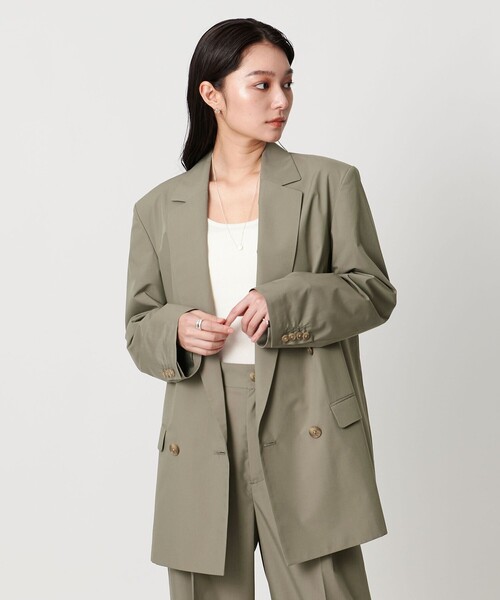 MARW UNITED ARROWS（マルゥ ユナイテッドアローズ）の「＜MARW UNITED ARROWS＞4B ダブル テーラード ジャケット（テーラードジャケット・レディース・オリーブ/ダークグレー・36/38）」の5枚目の写真