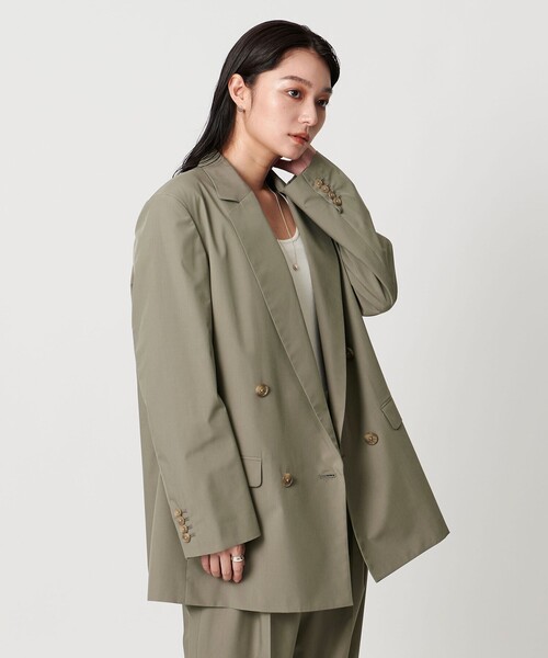 MARW UNITED ARROWS（マルゥ ユナイテッドアローズ）の「＜MARW UNITED ARROWS＞4B ダブル テーラード ジャケット（テーラードジャケット・レディース・オリーブ/ダークグレー・36/38）」の6枚目の写真