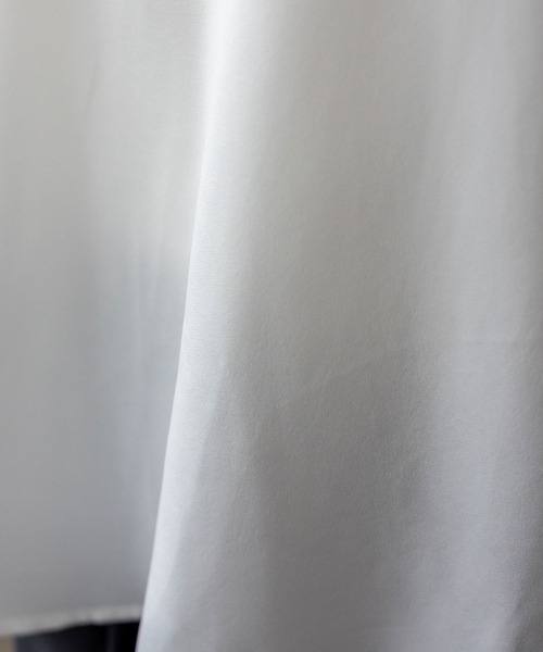 No Rule No Line（ノール－ルノーライン）の「チュールドッキングレイヤード風トップス セレモニー オケージョン 結婚式 二次会 同窓会（Tシャツ/カットソー・レディース・ブラック/ホワイト・FREE）」の5枚目の写真