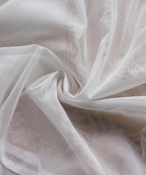 No Rule No Line（ノール－ルノーライン）の「チュールドッキングレイヤード風トップス セレモニー オケージョン 結婚式 二次会 同窓会（Tシャツ/カットソー・レディース・ブラック/ホワイト・FREE）」の9枚目の写真