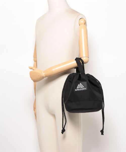 GREGORY（グレゴリー）の「GREGORY/グレゴリー 巾着トートバッグ 2WAY チンチバッグ M 1302961041（トートバッグ・メンズ・ブラック・FREE）」の5枚目の写真