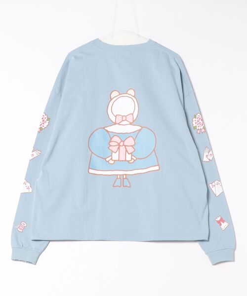 Little sunny bite(リトルサニーバイト)の「【RS】【Little Sunny Bite】MARRONCREAM x little sunny bite long tee(Tシャツ/カットソー・レディース・ブラック/ホワイト/ブルー・SMALL/MEDIUM)」の21枚目の写真