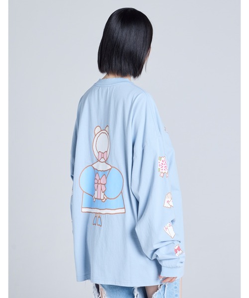 Little sunny bite(リトルサニーバイト)の「【RS】【Little Sunny Bite】MARRONCREAM x little sunny bite long tee(Tシャツ/カットソー・レディース・ブラック/ホワイト/ブルー・SMALL/MEDIUM)」の5枚目の写真