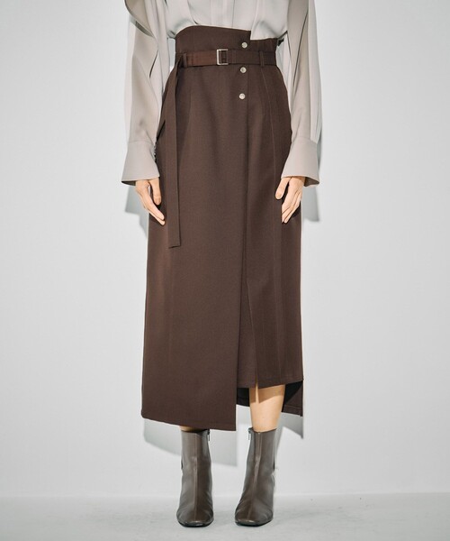 WEB限定カラーあり】スリムエフェクトタイトスカート｜ウォッシャブル