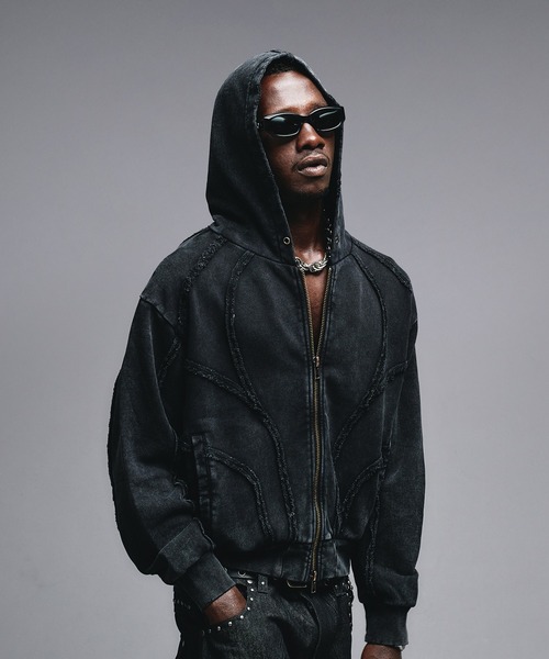 セール】Overdyed Zip-up Parker / オーバーダイジップアップパーカー