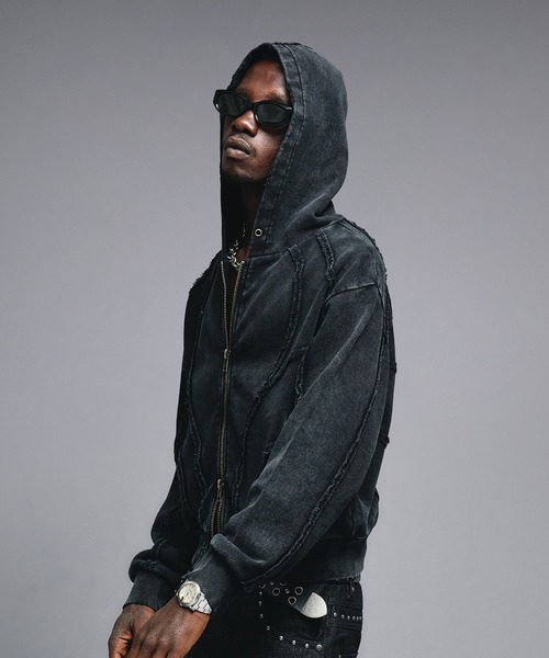 セール】Overdyed Zip-up Parker / オーバーダイジップアップパーカー